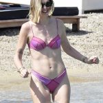 Chiara Ferragni in a Pink Bikini on the Beach in Mykonos 07/15/2023