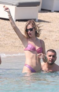 Chiara Ferragni in a Pink Bikini