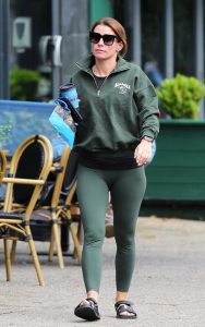 Coleen Rooney in an Olive Leggings