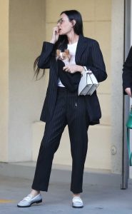 Demi Moore in a Black Pantsuit