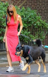 Emily Ratajkowski in a Red Dress