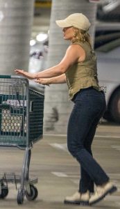 Hilary Duff in an Olive Vest