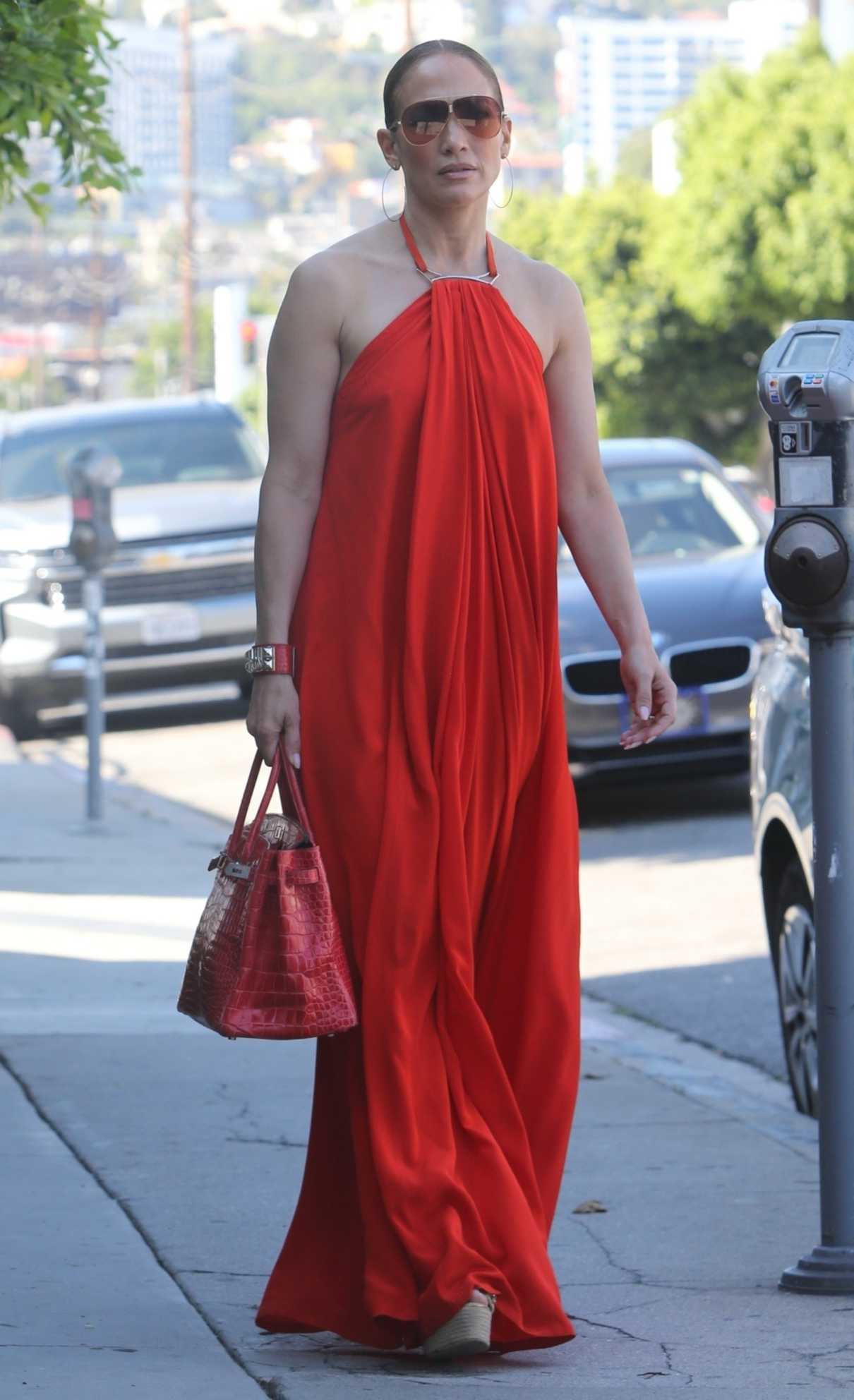 Jennifer Lopez in a Red Dress