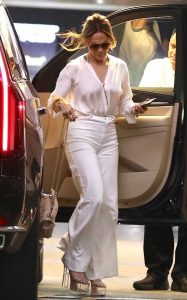 Jennifer Lopez in a White Blouse