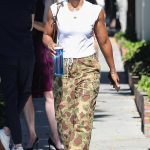 Kelly Rowland in a Camo Pants Was Seen while Out Shopping at Waterworks Store on Melrose in Los Angeles 07/20/2023
