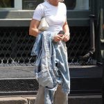 Melissa Roxburgh in a White Tee Was Seen Out in New York 07/27/2023