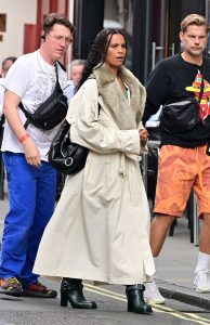 Neneh Cherry in a Beige Trench Coat