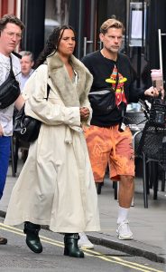 Neneh Cherry in a Beige Trench Coat