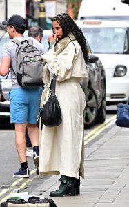 Neneh Cherry in a Beige Trench Coat