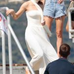 Nicola Peltz in a White Dress Arrives at Club 55 with Brooklyn Beckham in Saint Tropez 07/23/2023