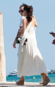 Nicola Peltz in a White Dress