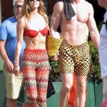 Nina Agdal in a Red Bikini Top Was Seen During Her Romantic Holiday Break with Logan Paul in Portofino 07/05/2023