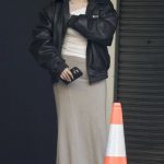 Noah Cyrus in a Black Leather Jacket Leaves Her Hotel in Sydney 07/19/2023