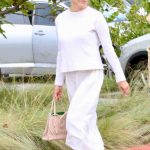 Pamela Anderson in a White Skirt Goes Shopping in Malibu 07/09/2023