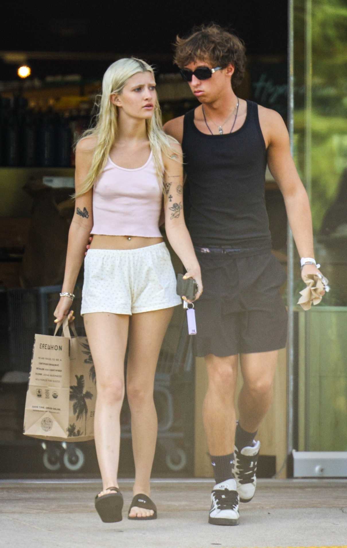 Sami Sheen in a Pink Tank Top