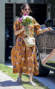 Sandra Bullock in a Floral Dress