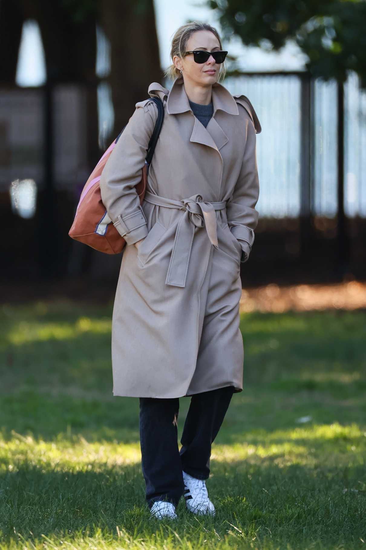 Sylvia Jeffreys in a White Adidas Sneakers 