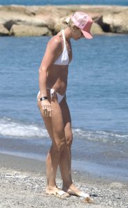 Vogue Williams in a White Bikini