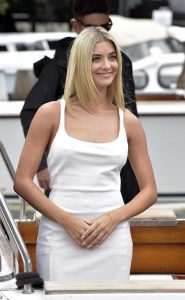 Alessia Lanza in a White Dress