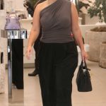 Ashley Graham in a Black Pants Was Seen on Melrose Place in West Hollywood 08/08/2023