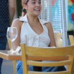 Bailee Madison in a White Top Was Seen Out for Dinner with Blake Richardson in Los Angeles 08/09/2023