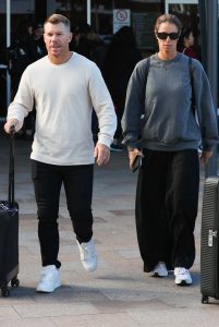 Candice Falzon in a Grey Sweatshirt
