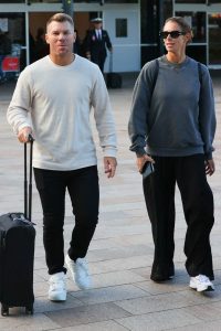Candice Falzon in a Grey Sweatshirt