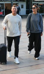 Candice Falzon in a Grey Sweatshirt