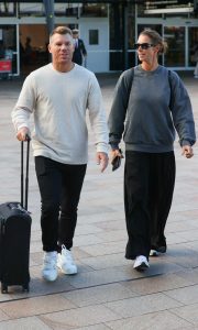 Candice Falzon in a Grey Sweatshirt