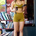 Caylee Cowan in a White Sneakers Grabs an Iced Coffee After a Workout in Los Angeles 08/23/2023