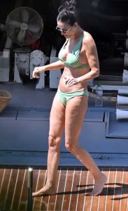 Demi Moore in an Olive Bikini