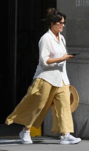 Gina Gershon in a White Blouse