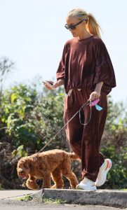 Jacqueline Ellen Last in a Brown Sweatsuit
