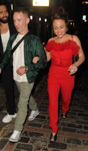 Jaime Winstone in a Red Pants