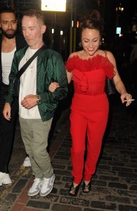Jaime Winstone in a Red Pants