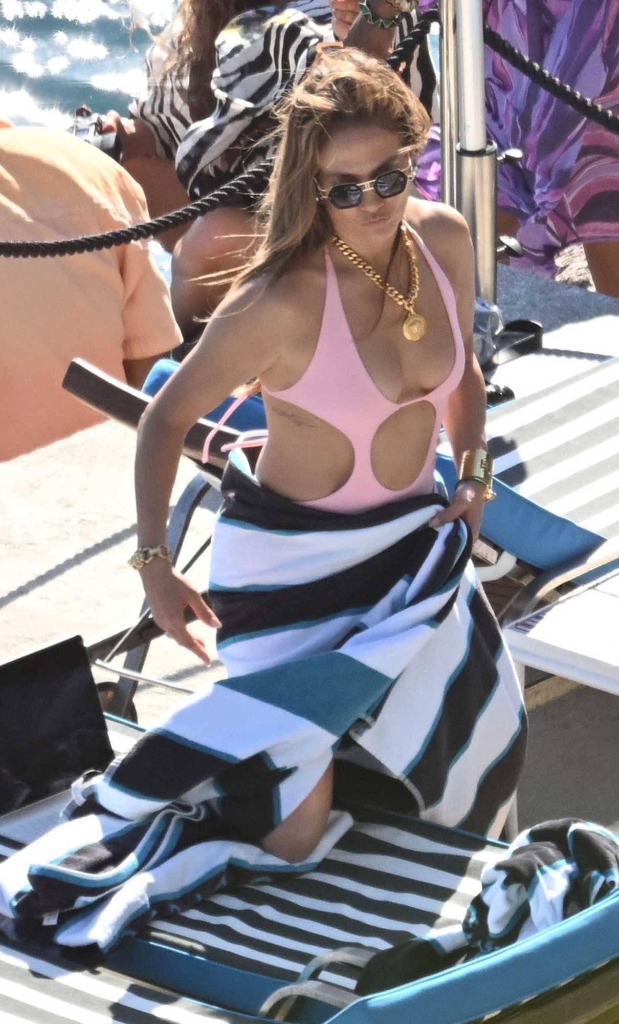 Jennifer Lopez in a Pink Bikini