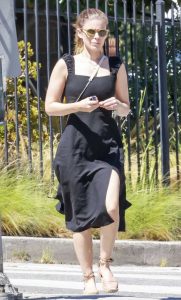 Kate Mara in a Black Dress