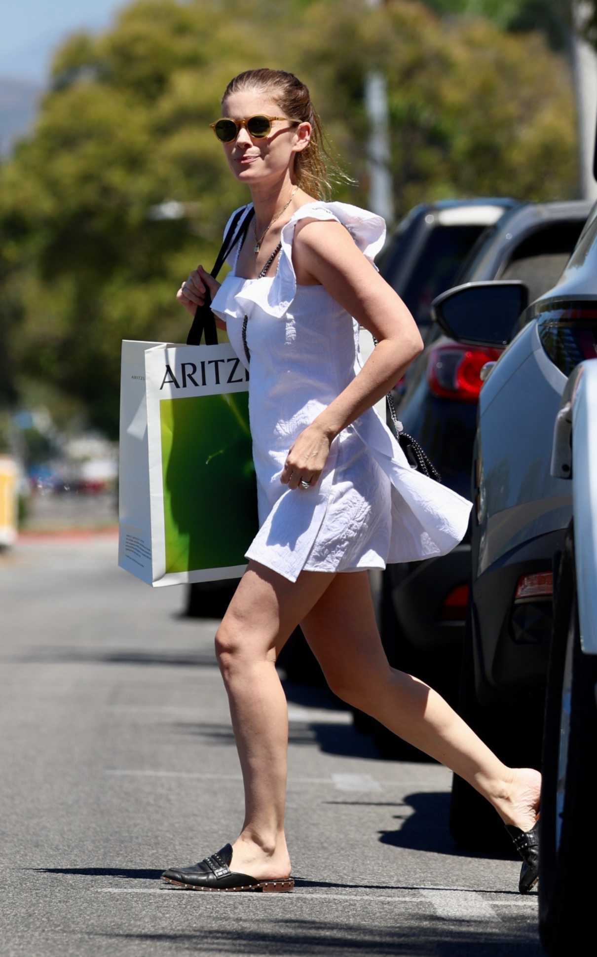 Kate Mara in a White Mini Dress