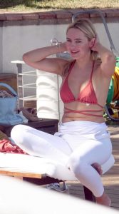 Kimberley Garner in a Red Bikini