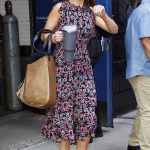 Rebecca Jarvis in a Floral Dress Leaves the Good Morning America Studios in New York 08/01/2023