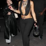 Saweetie in a Black Top Heads at Drake’s After Party in Los Angeles 08/23/2023