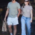 Taylor Dome in a Blue Jeans Makes a Grocery Run with Taylor Lautner at Erewhon Market in Calabasas 08/22/2023