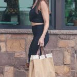 Alison Brie in a Black Tank Top Goes Shopping for Groceries in Los Feliz 09/18/2023