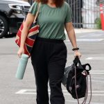 Alyson Hannigan in a Green Tee Arrives at Practice for Dancing with the Stars in Los Angeles 09/15/2023