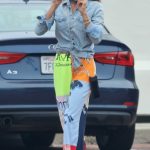 Brooke Burke in a Blue Denim Shirt Was Seen Out with Scott Rigsby in Malibu 09/16/2023