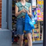Daisy Edgar-Jones in a Green Blouse Goes Shopping in North London 09/08/2023