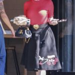 Dita Von Teese in a Red Blouse Was Seen Out in Los Angeles 09/03/2023