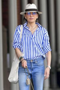 Julianna Margulies in a Striped Shirt