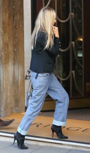 Kate Moss in a Short Black Blazer