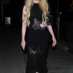 Kathryn Newton in a Black Dress Enjoying a Night Out at Chiltern Firehouse in London 09/15/2023